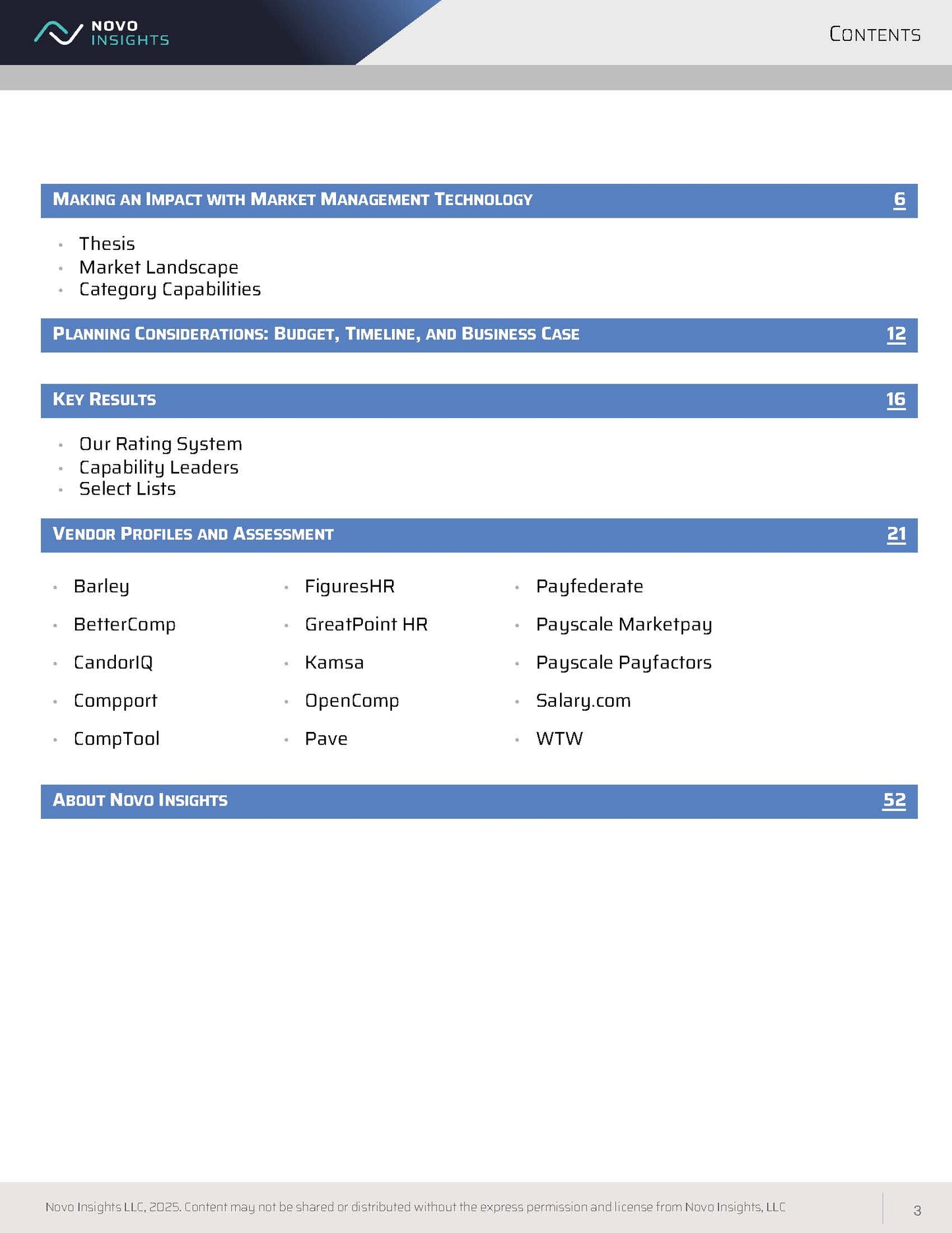 Category Assessment: Market Management