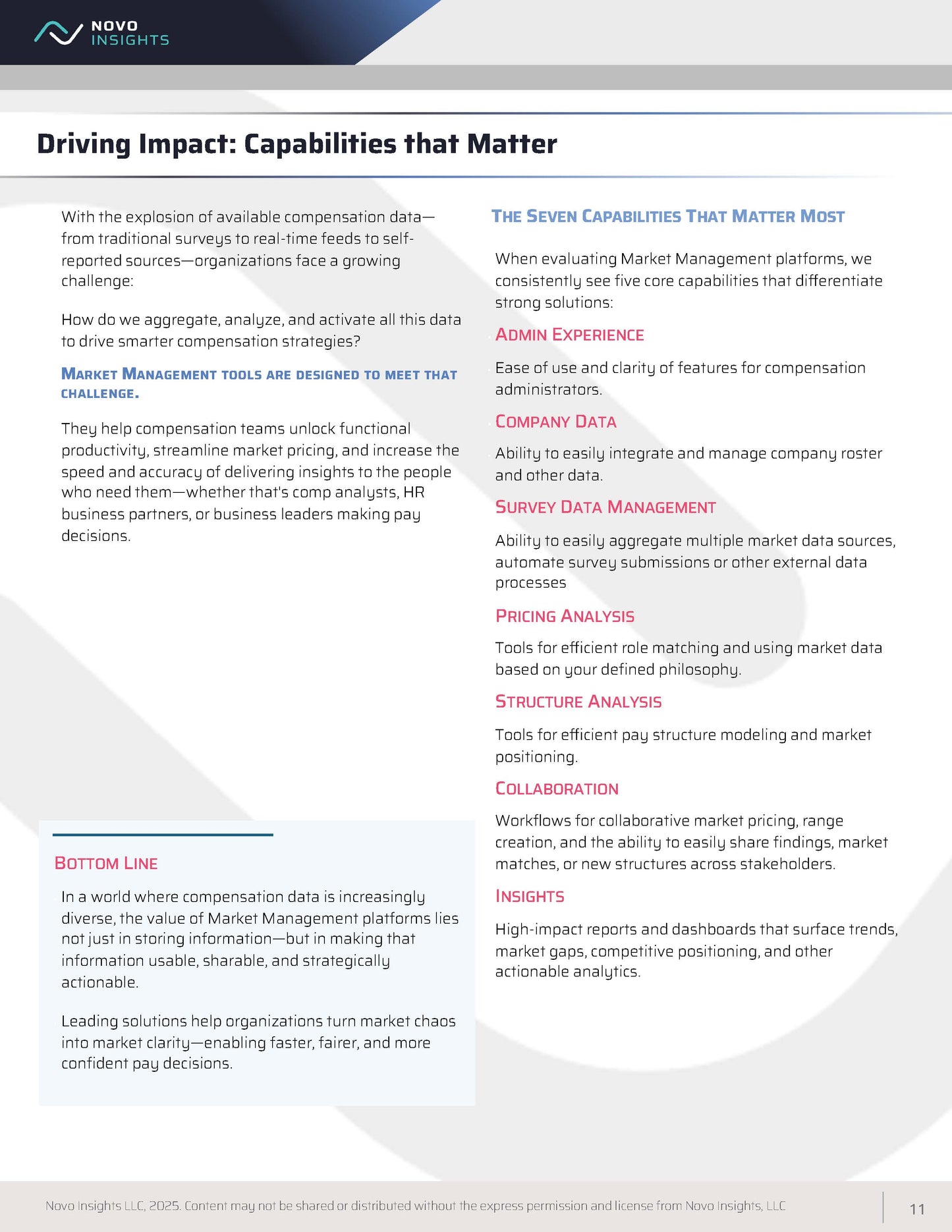Category Assessment: Market Management
